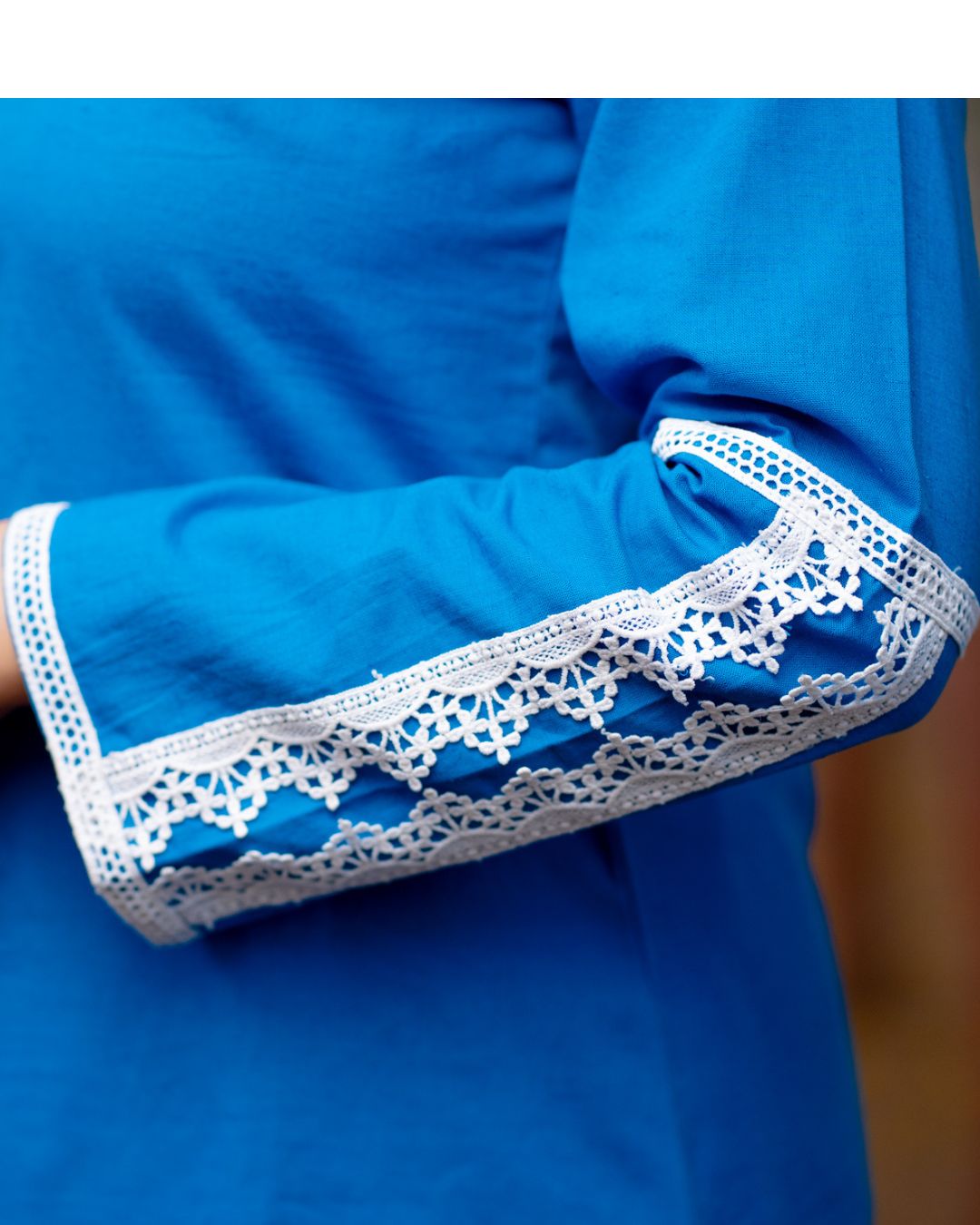 Ada Blue Cotton Linen Kurta