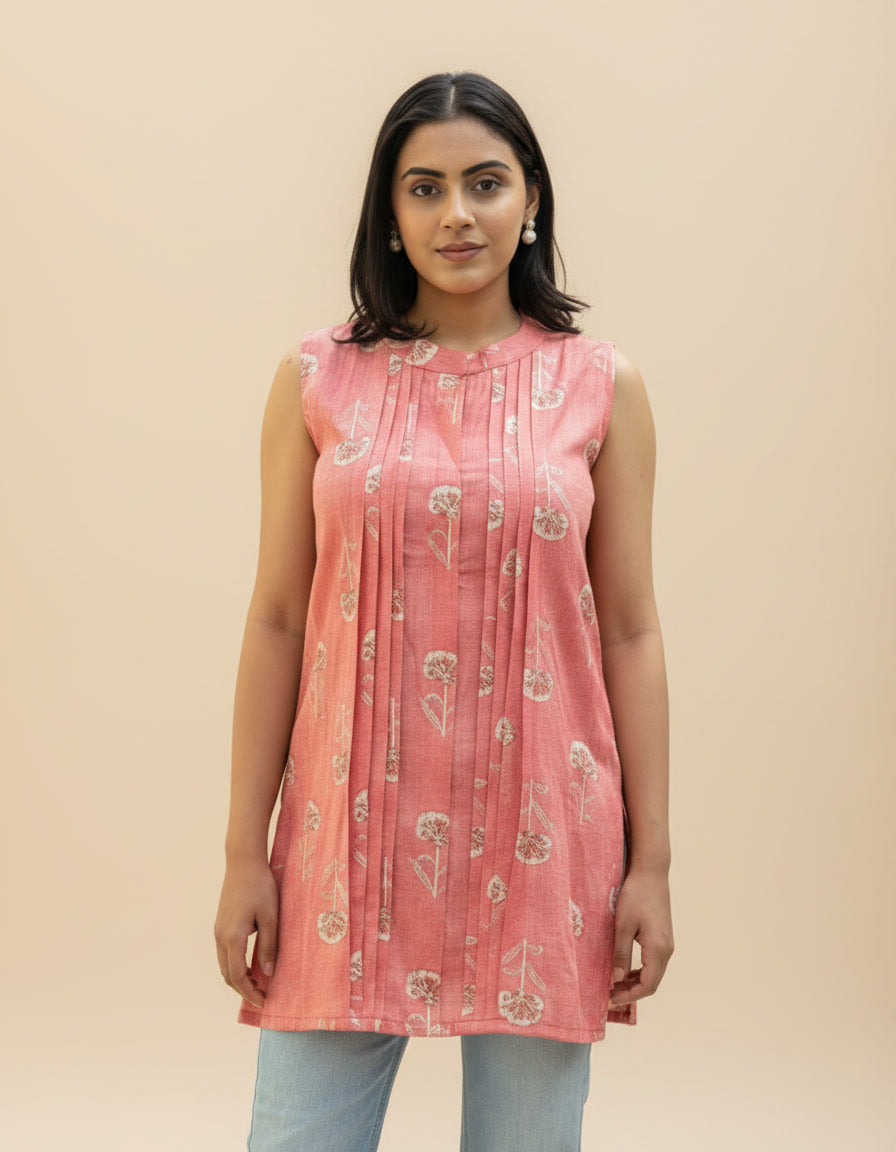 Gul Pink Kurta with Floral Motifs