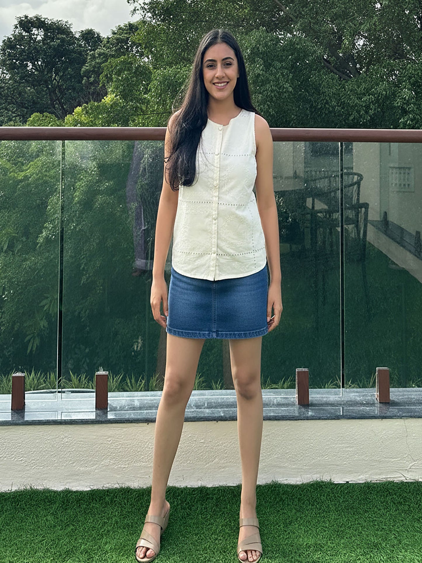 Ivory Bloom Top
