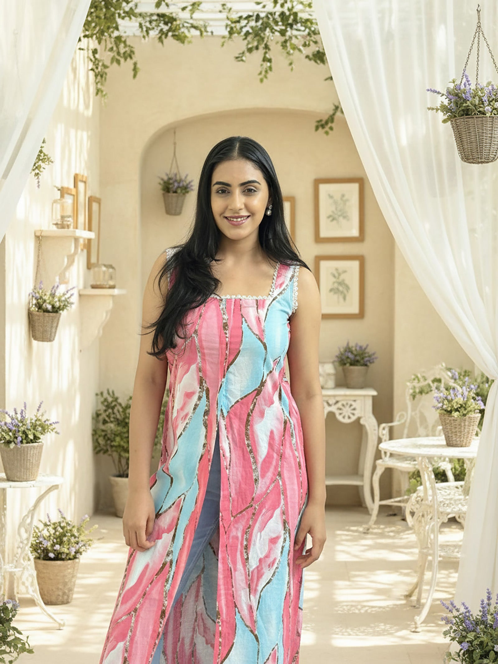 Blush Riviera Slit Kurta