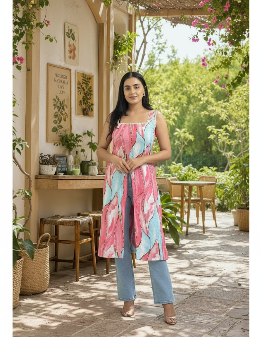 Blush Riviera Slit Kurta