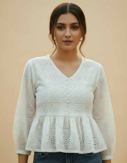 Pearl Grace Peplum Top