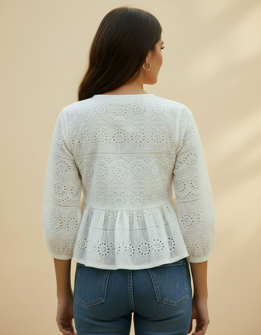 Pearl Grace Peplum Top