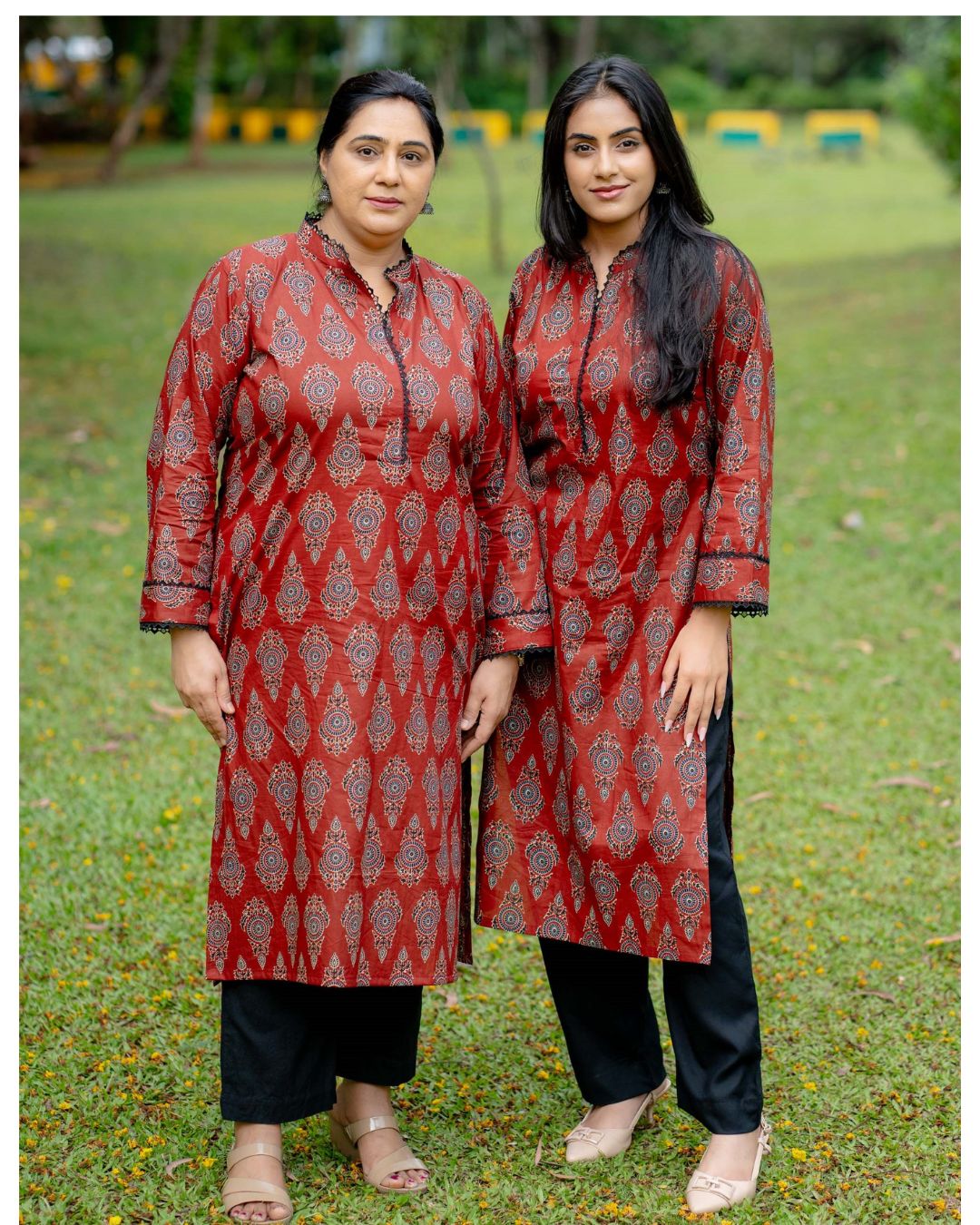 Zoya Maroon Ajrakh Kurta